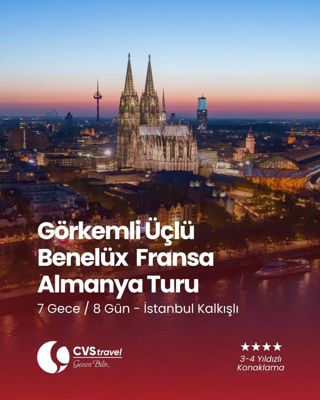 Görkemli Üçlü Benelüx – Fransa – Almanya Turu